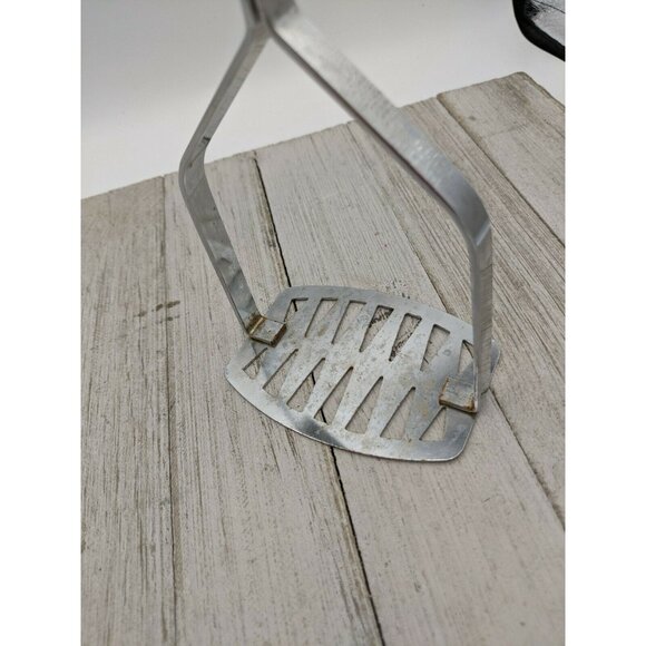 Vintage Androck #2 Chrome Plate Potato Masher Black Handle  9 3/4" - Picture 8 of 8